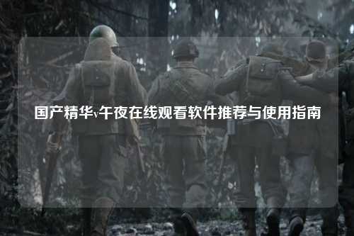 国产精华v午夜在线观看软件推荐与使用指南