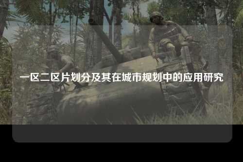 一区二区片划分及其在城市规划中的应用研究