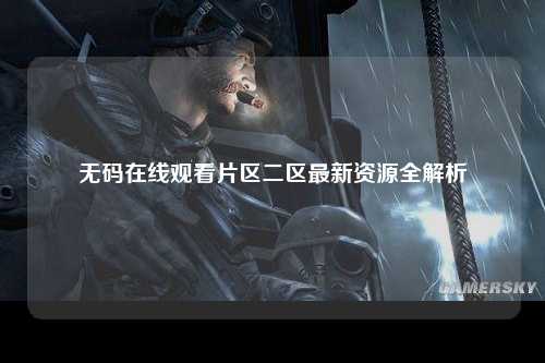 无码在线观看片区二区最新资源全解析