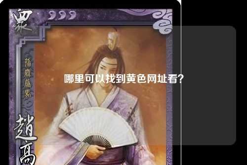 哪里可以找到黄色网址看？